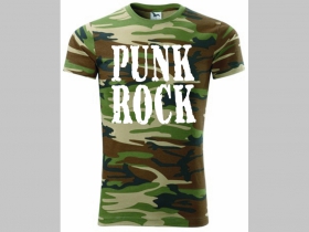 Punk Rock pánske maskáčové tričko 100 %bavlna 